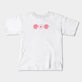 Cute Pink Flower Design Kids T-Shirt